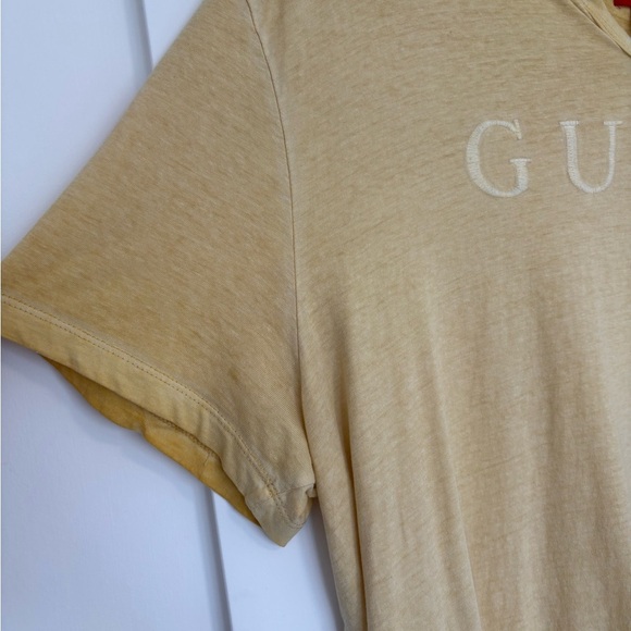 Guess Pastel Yellow Short Sleeve Tee Shirt Size XL - Picture 8 of 11